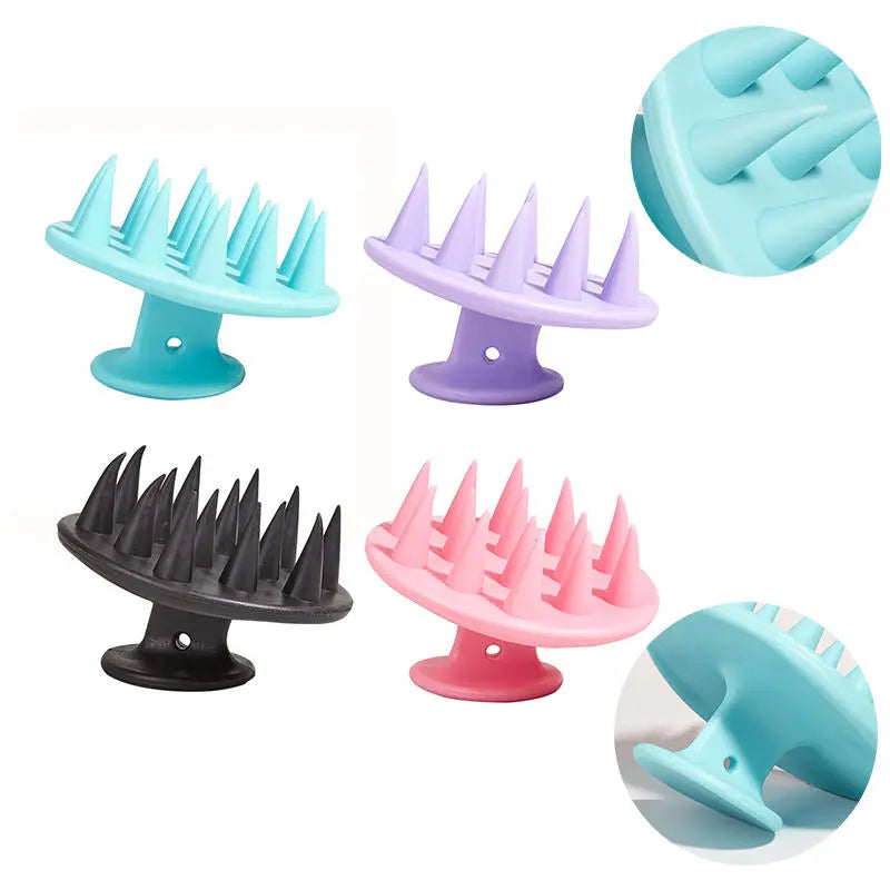 Brosse massante en silicone pour cuir chevelu – vue produit 3