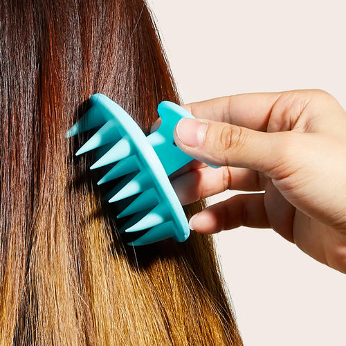 Brosse massante en silicone pour cuir chevelu – vue produit 2