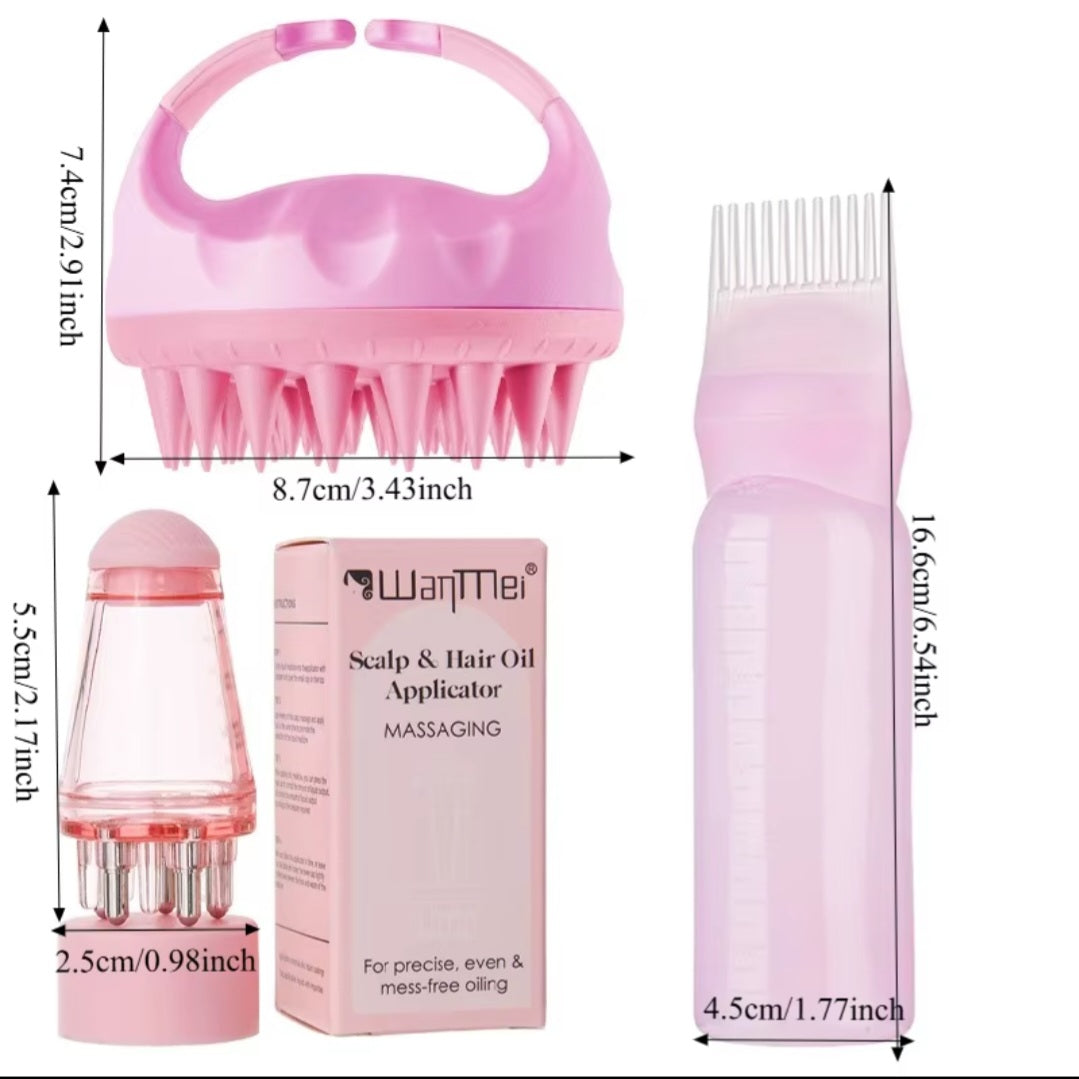 Kit soin du cuir chevelu – Brosse de massage & applicateur – vue produit 6