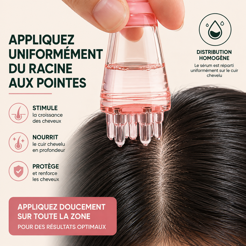 Kit soin du cuir chevelu – Brosse de massage & applicateur – vue produit 3