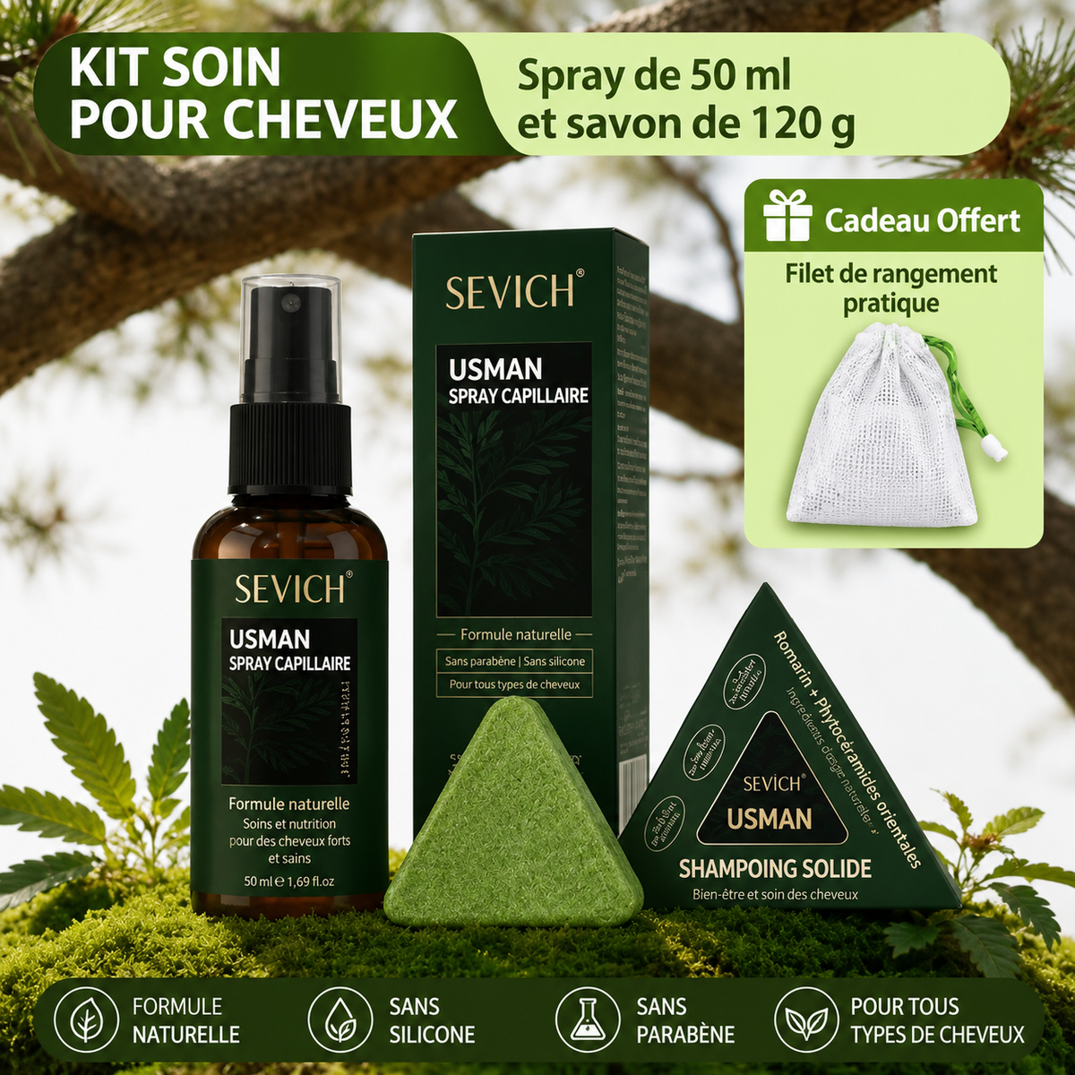Kit de Soins Capillaires Usman – Huile, Spray & Savon – vue produit 9