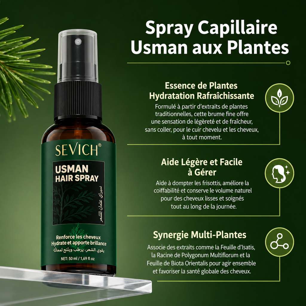 Kit de Soins Capillaires Usman – Huile, Spray & Savon – vue produit 2