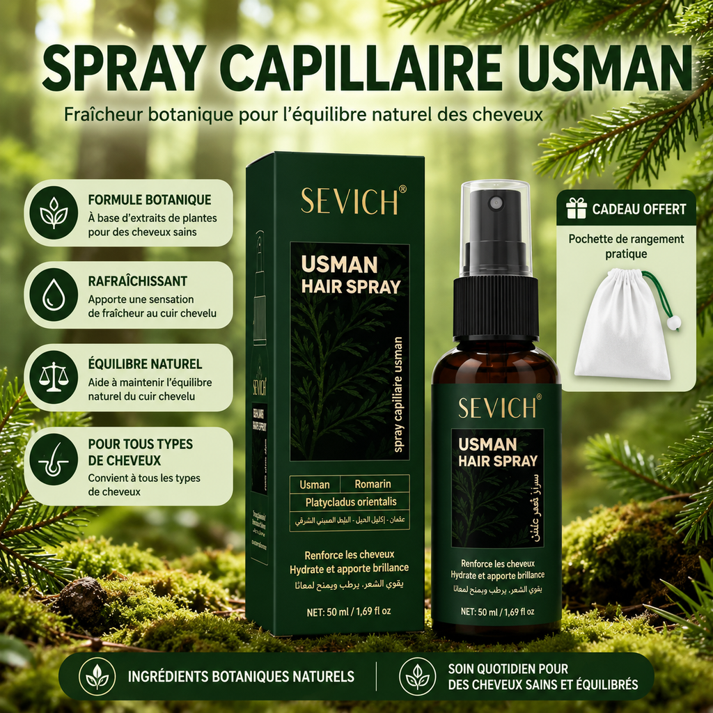Kit de Soins Capillaires Usman – Huile, Spray & Savon – vue produit 5