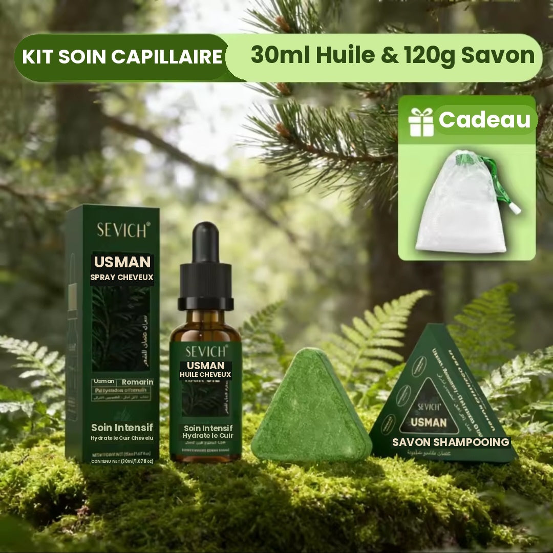 Kit de Soins Capillaires Usman – Huile, Spray & Savon – vue produit 8