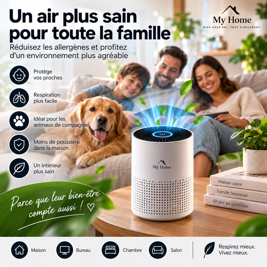 Mini purificateur d’air compact – vue produit 5